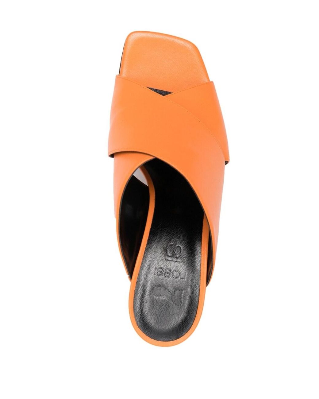 SI ROSSI Orange Leather Mules