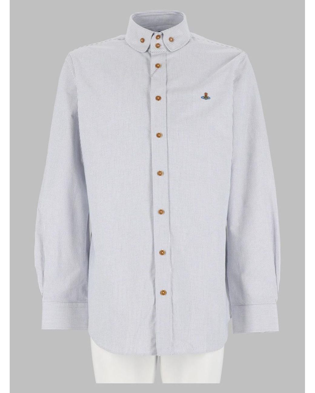 Vivienne Westwood White Pinstripe Button-Down Shirt for men