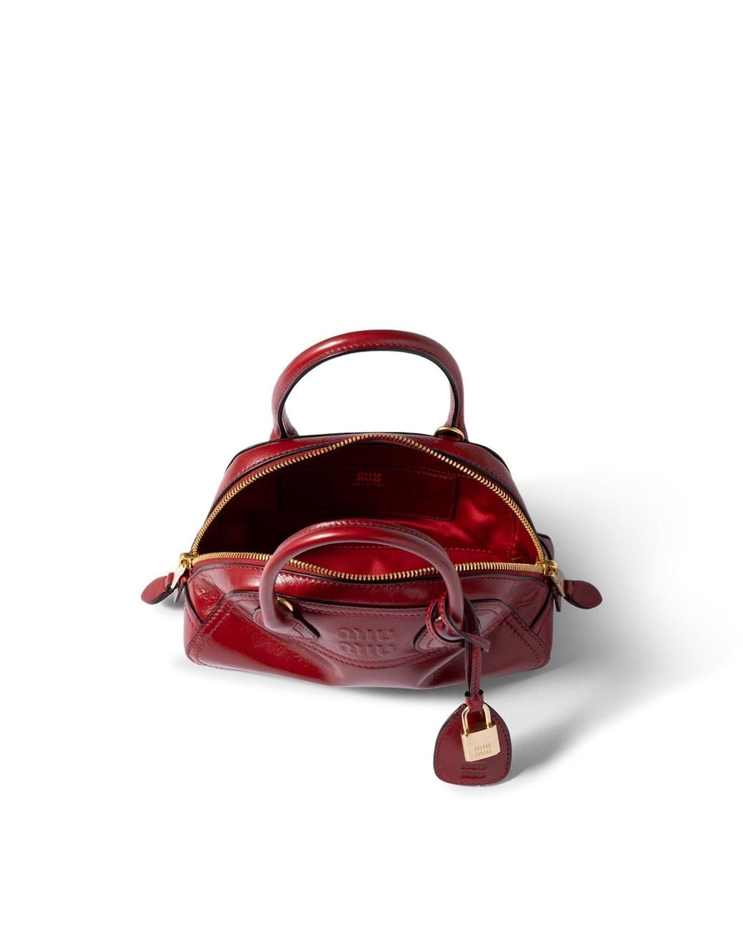 Miu Miu Red Vivant Leather Mini Bag