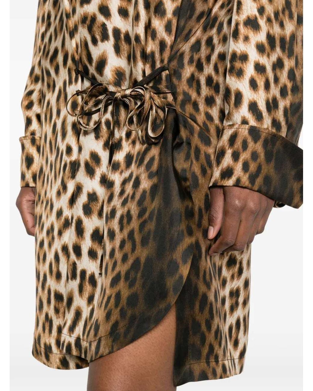 Sportmax White Leopard Midi Dress