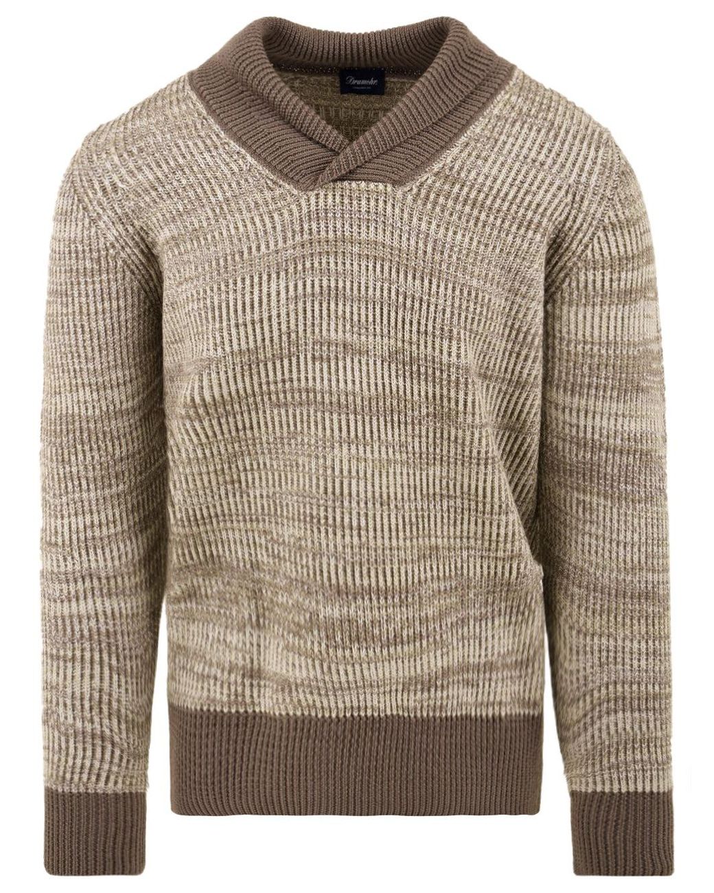 Les pulls collaient gris Drumohr pour homme en coloris Gray