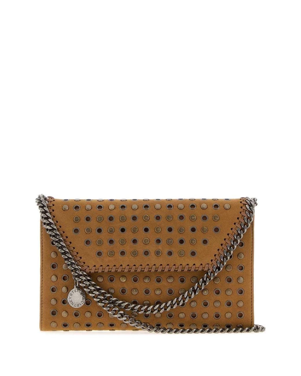 Stella McCartney Brown Camel Alter Suede Falabella Crossbody Bag
