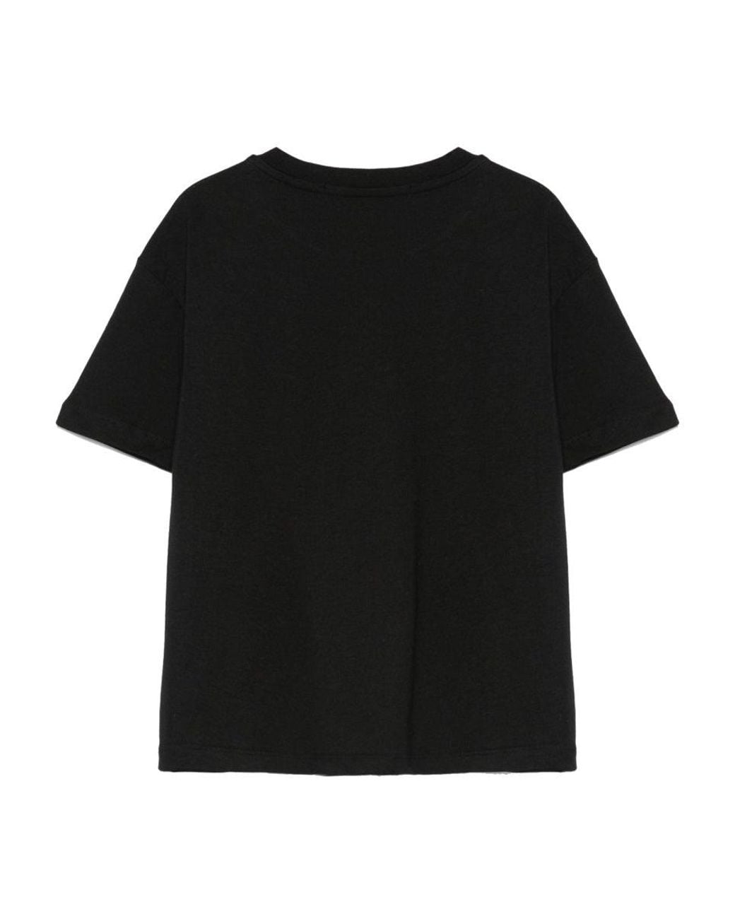 MSGM Black T-Shirt With Logo