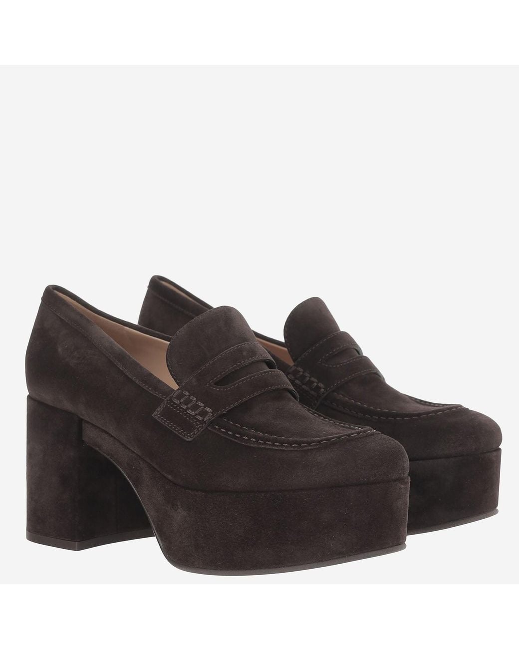 Gianvito Rossi Black Jenna Suede Loafers