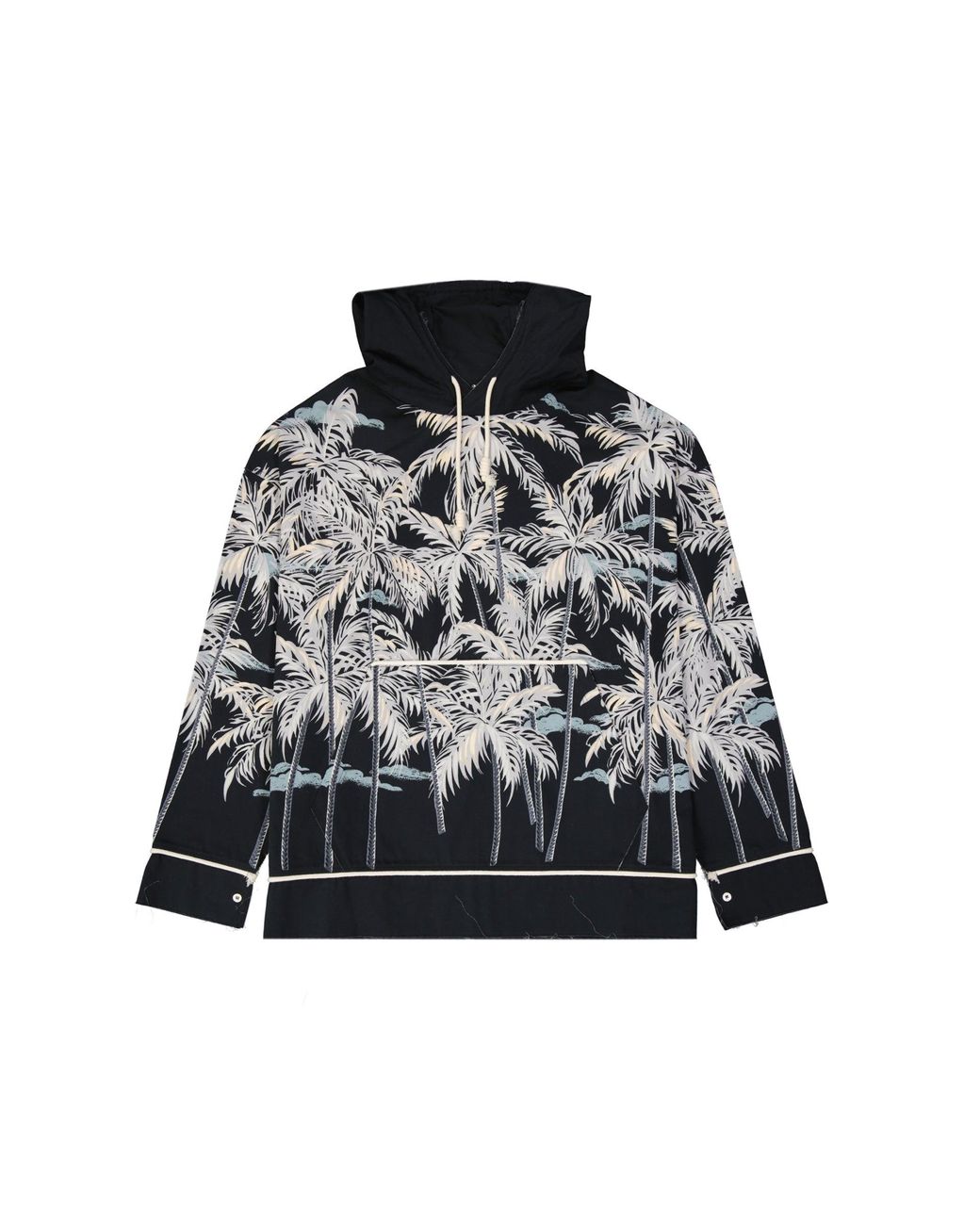 Palm Angels Mit Kapuze -gedrucktem Hemd in Black für Herren