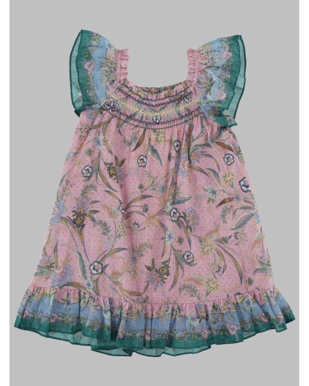 Zimmermann Gray Indra Kids Flutter Dress