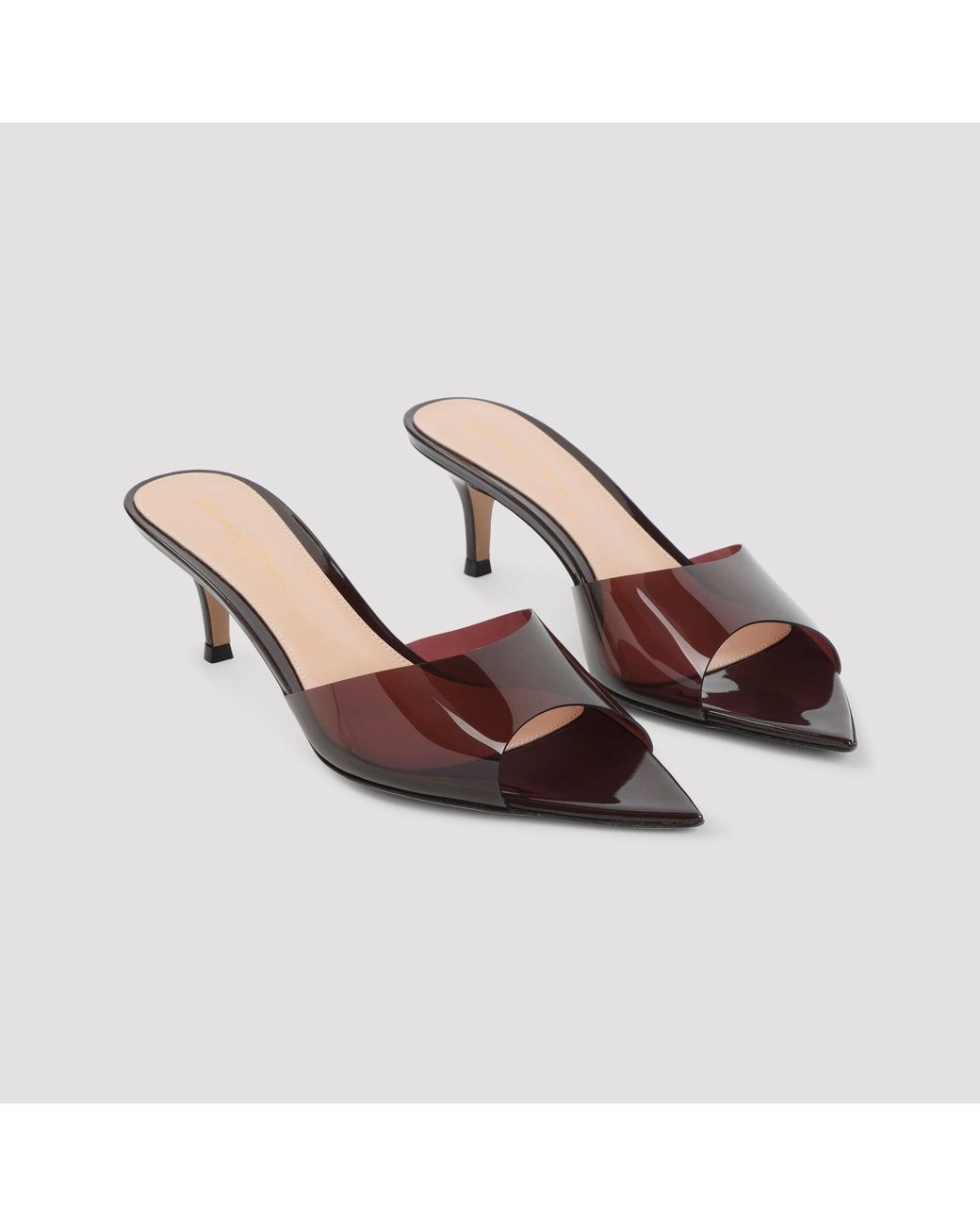 Gianvito Rossi Brown Elle 55 Mini Mules