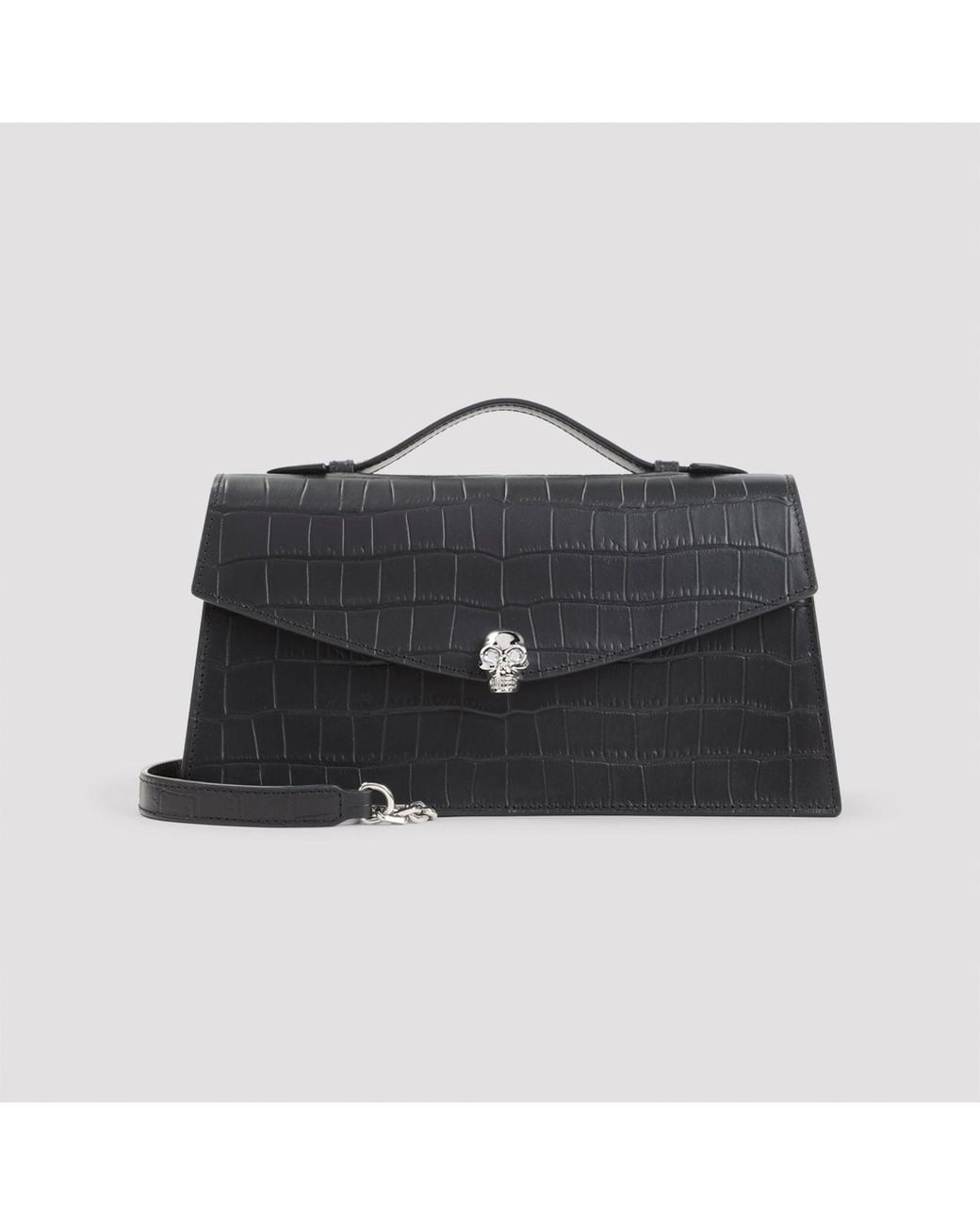 McQueen Black Skull Top Handle