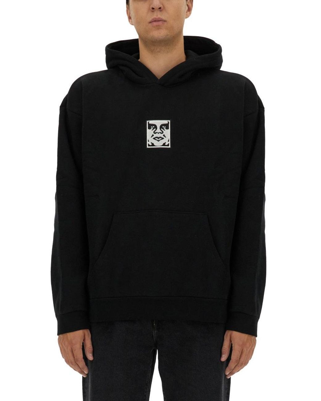 Obey Black Sweatshirt With Print for men