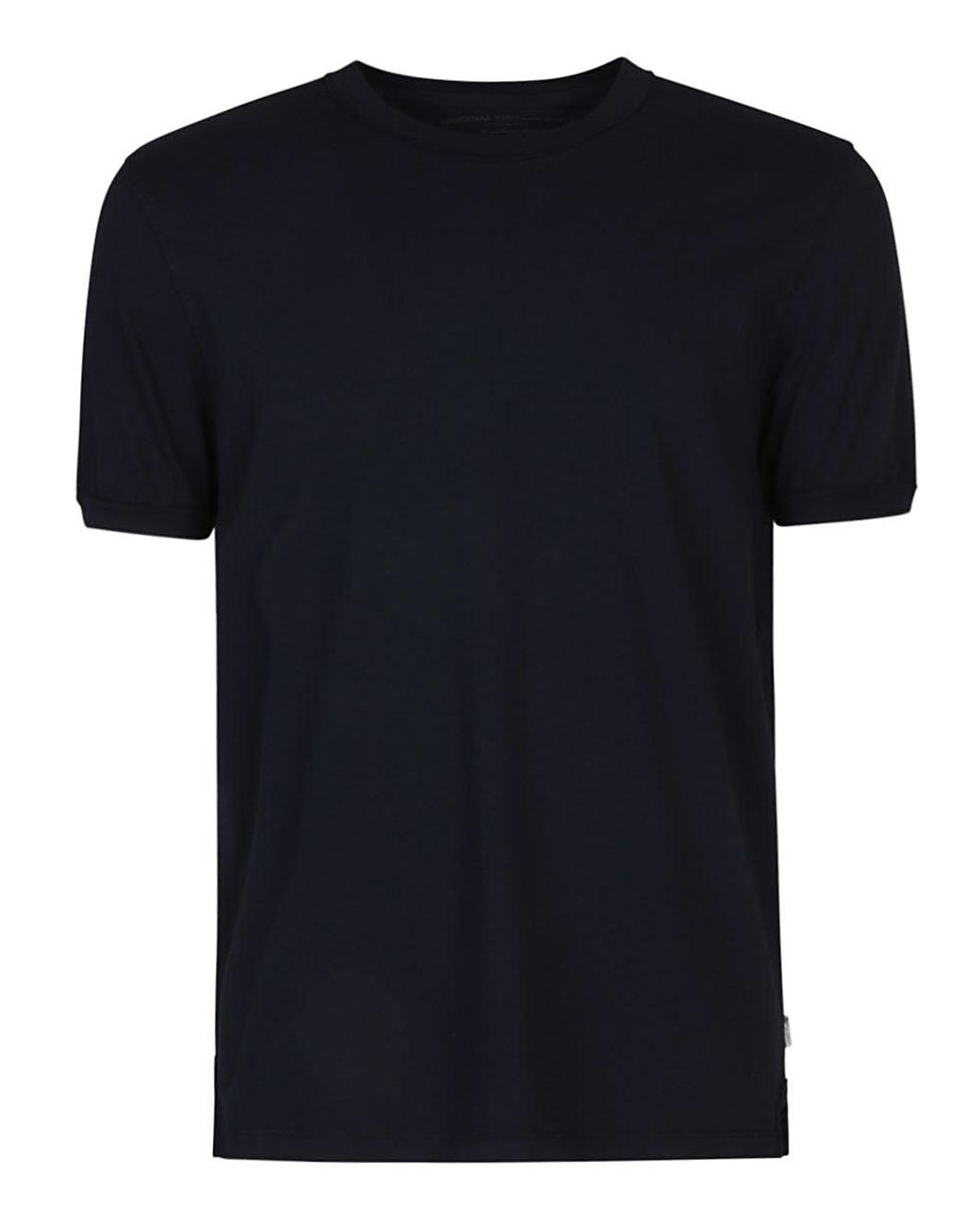 Original Vintage Black Cotton Piquet T Shirt for men
