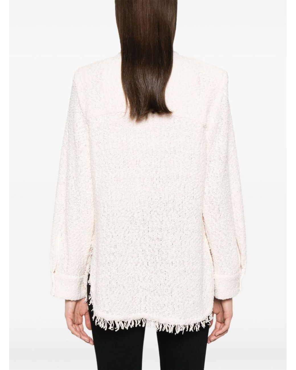 IRO White Solaria Tweed Shirt