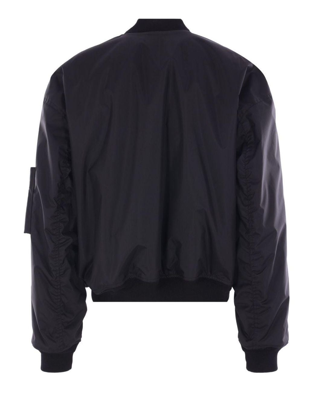 Balenciaga Black Large Fit Bomber Jaket for men