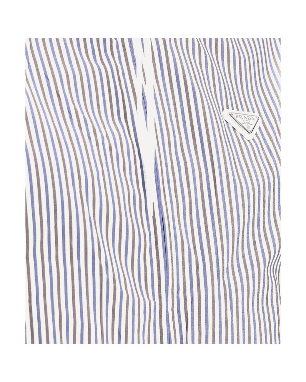 Veste à capuche à rayures Prada en coloris Gray