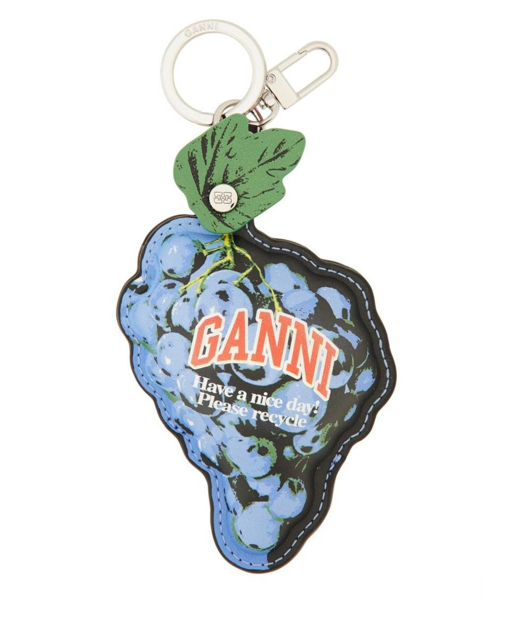 Ganni Blue Keychain "grape"