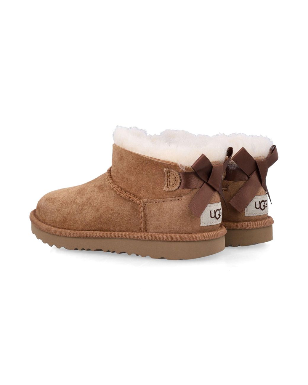 Ugg Brown Girls Sheepskin Ankle Boots