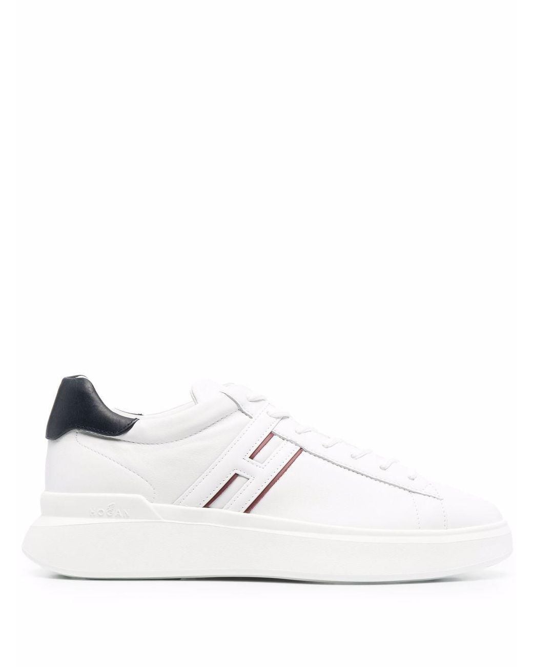 Hogan White H580 Leather Sneakers