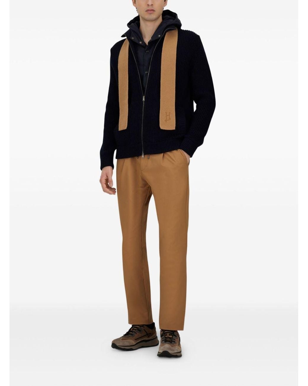 Herno Blue Wool Cardigan for men