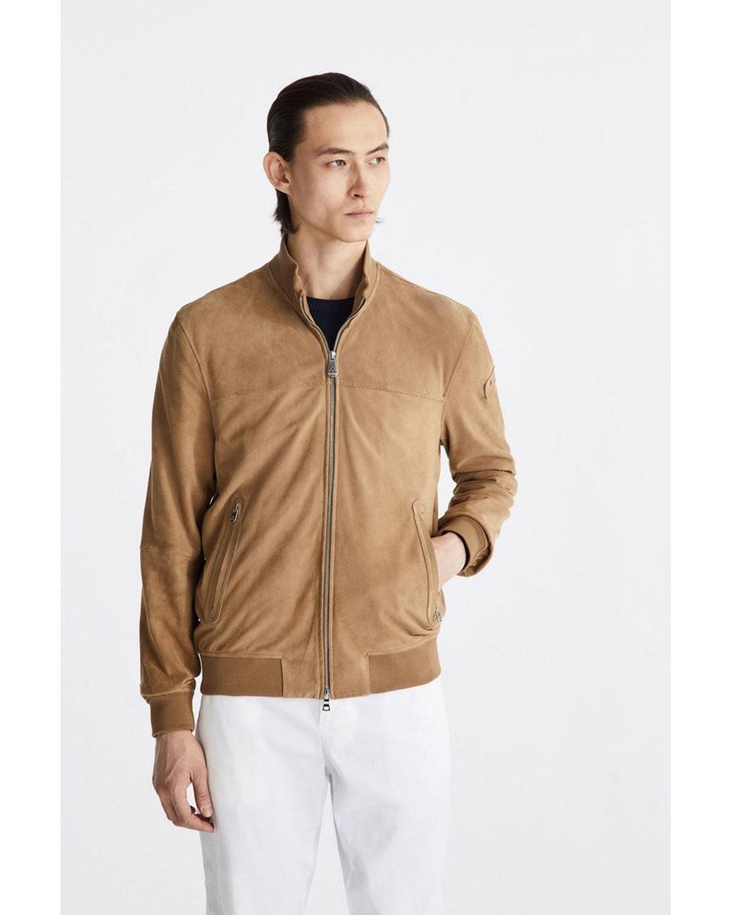 Peuterey Natural Nylon Zip-Up Bomber Jacket