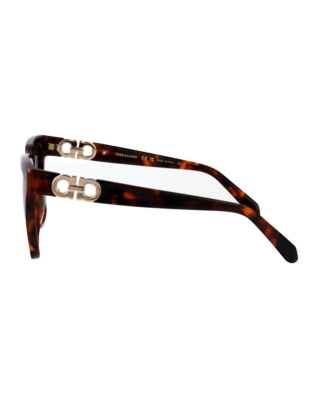 Ferragamo Brown Acetate Sunglasses