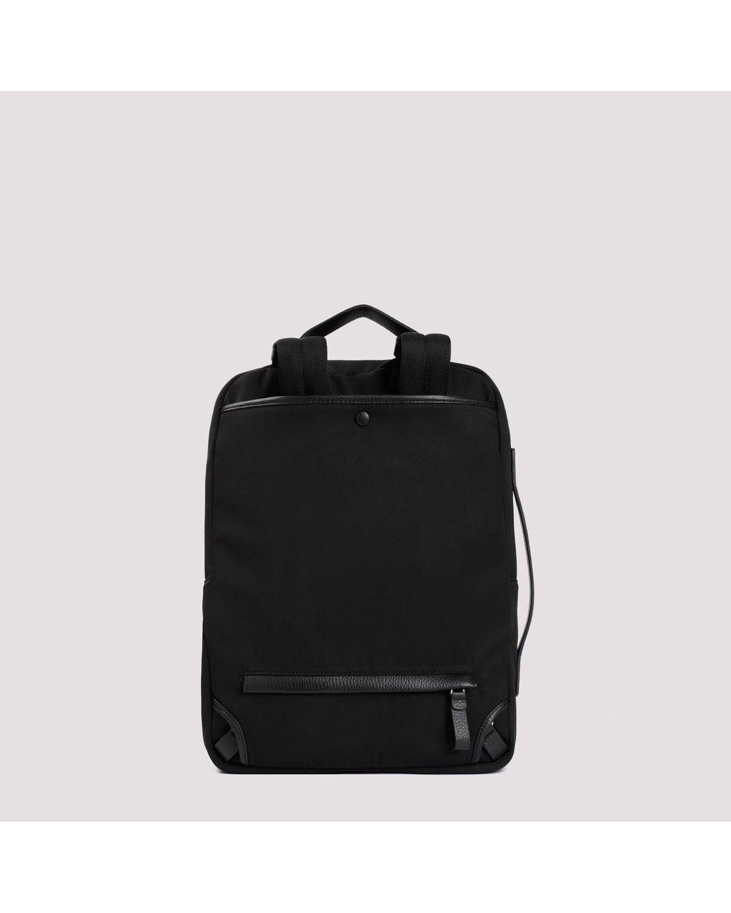 Giorgio Armani Black Premium Tech Fabric Backpack For Modern for men