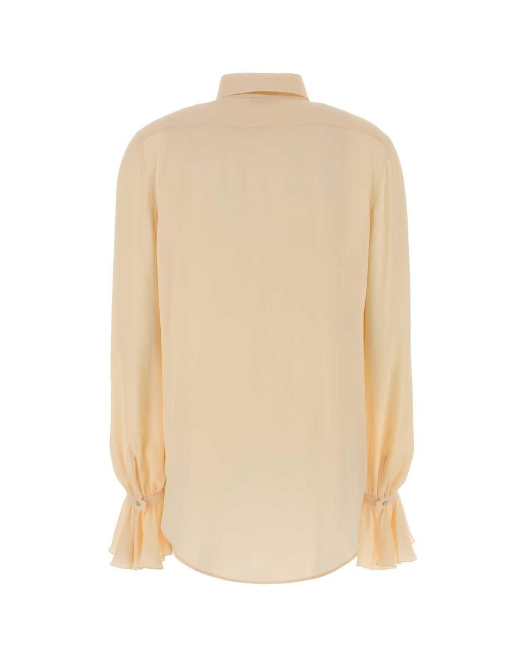 Alberta Ferretti Natural Peach Crepe Mini Shirt