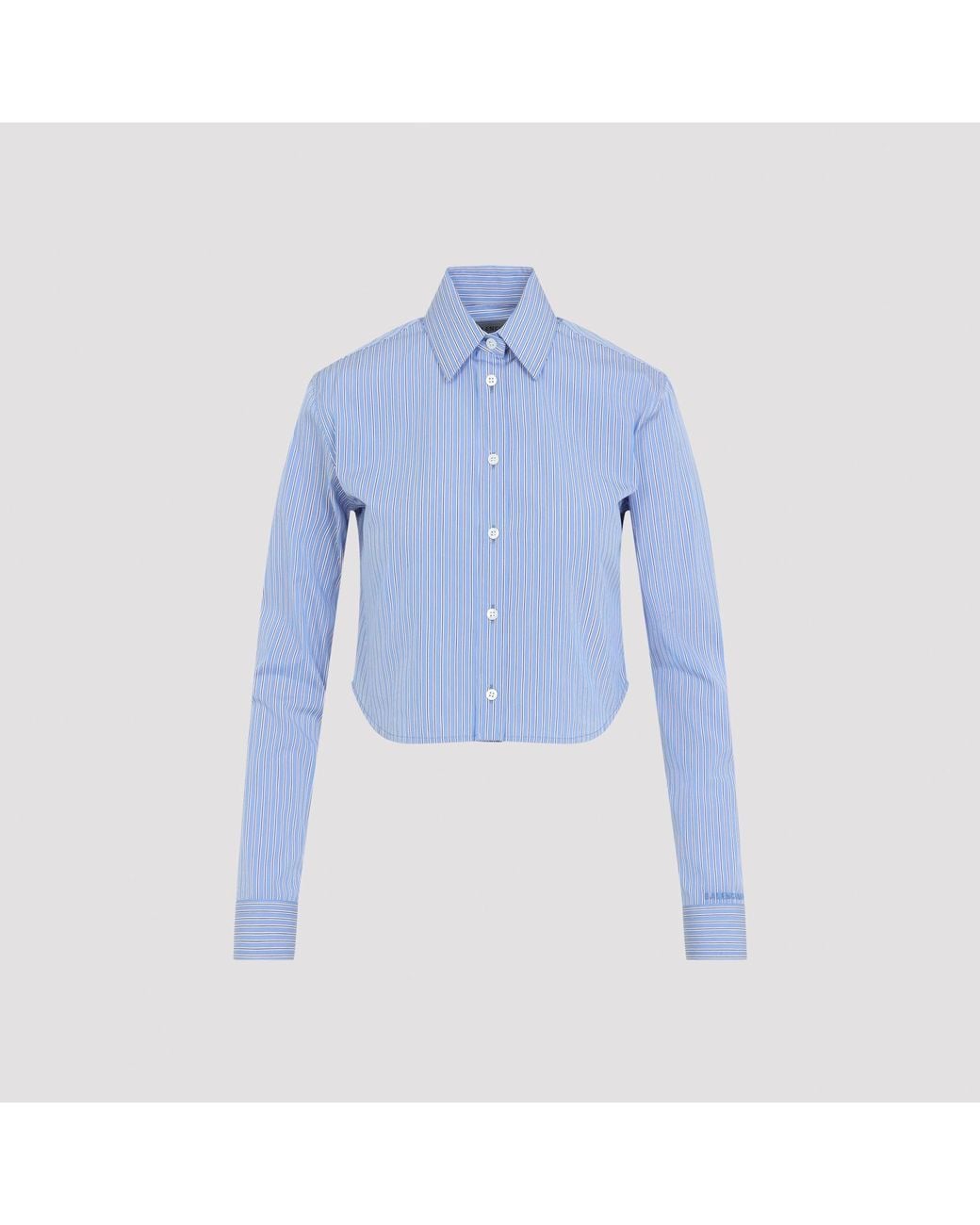 Balenciaga Cropped Overhemd in het Blue