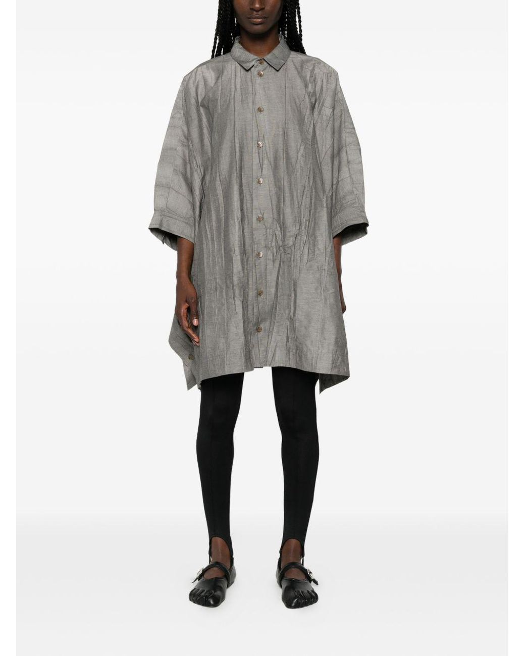 SOH Gray Cotton Blend Blouse