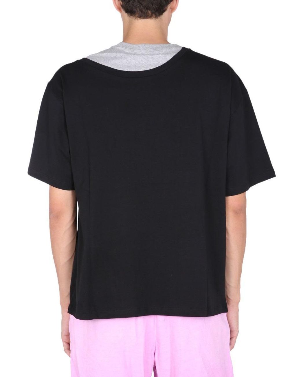 Opening Ceremony Black "double Collar" T-shirt for men