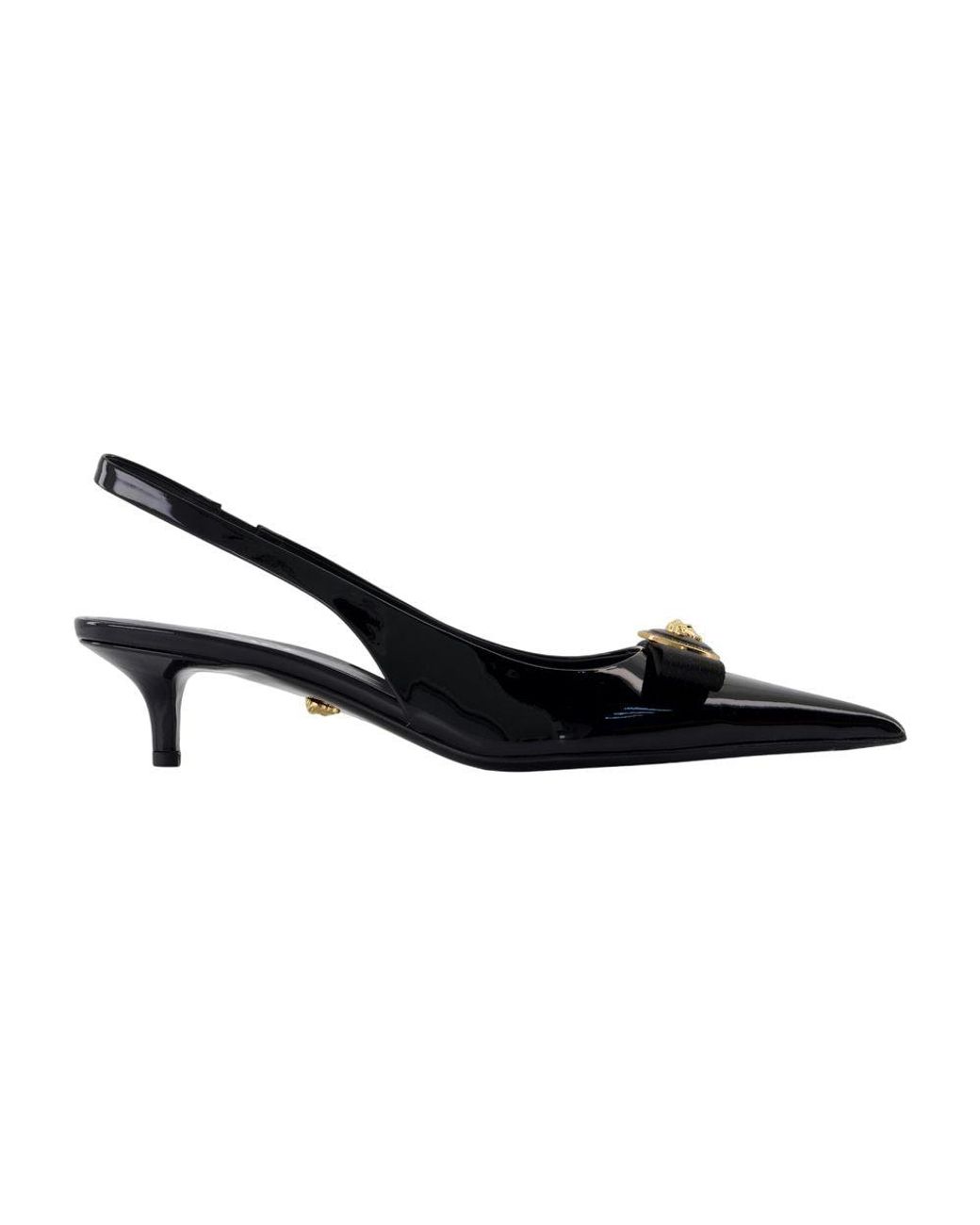 Versace Black Schwarze Lederpumps