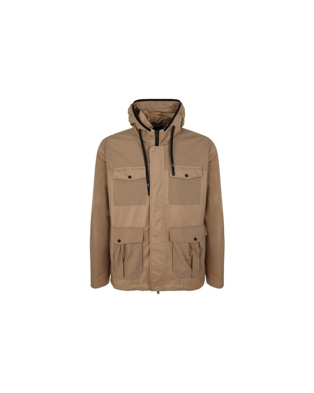 Herno Brown Cargo Cotton Jacket