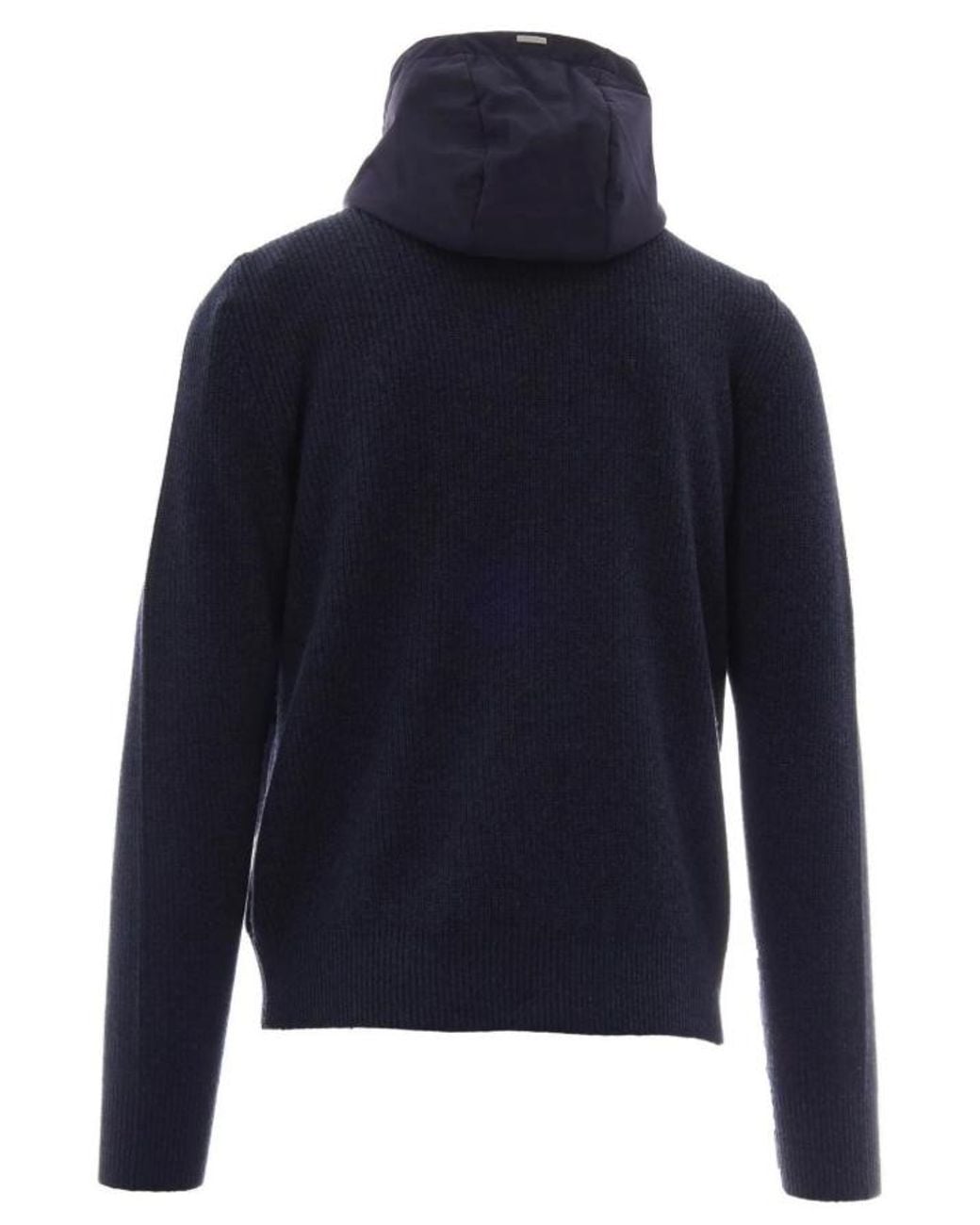 Herno Blue Zip Up Hooded Jacket