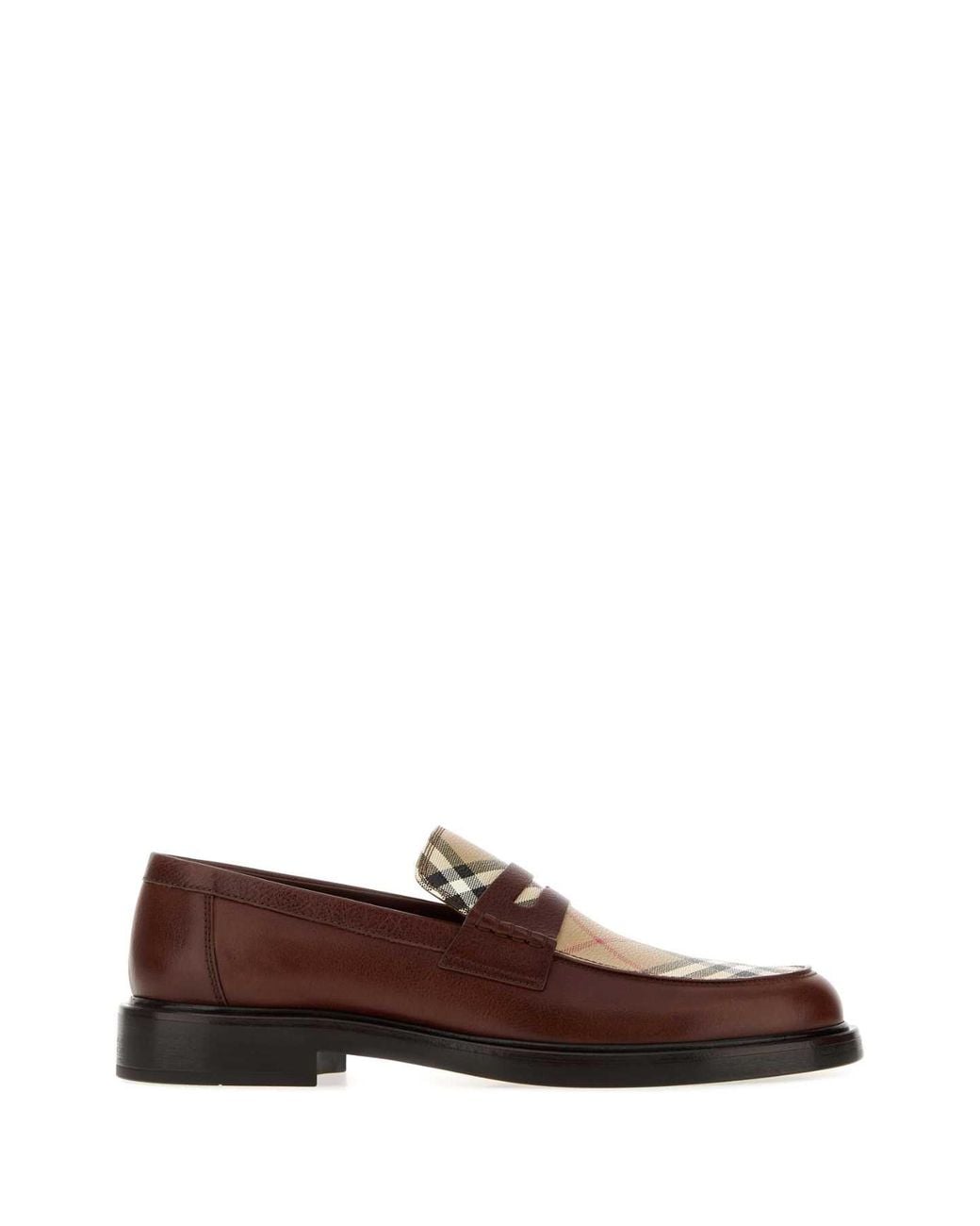 Burberry Brown Leather Pembroke Loafers