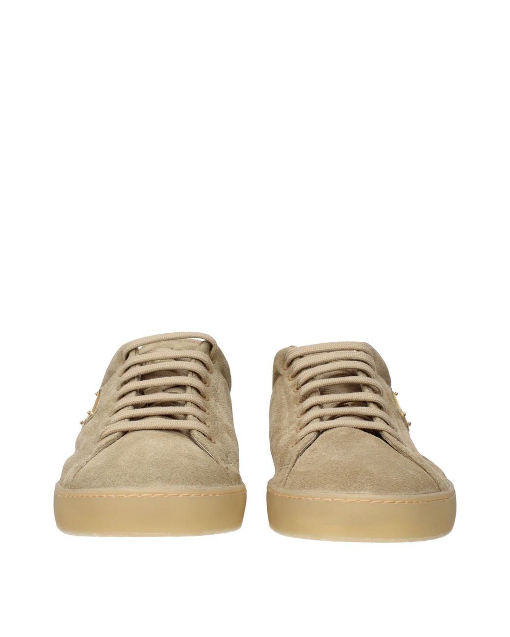 Prada Natural Sneakers Suede/Ecru for men
