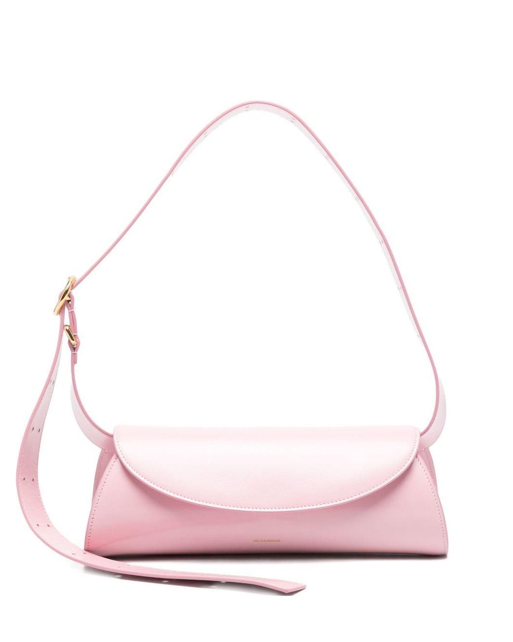 Jil Sander Pink Cannolo Small Leather Shoulder Bag