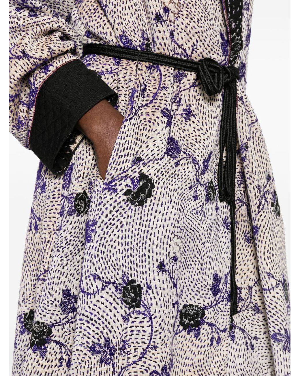 Forte_forte White Cherry Blossom Long Coat
