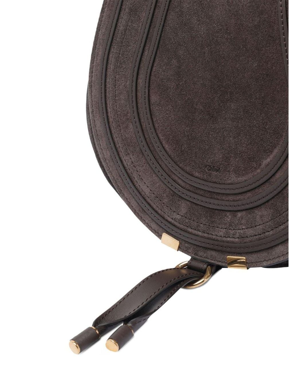 Chloé Brown Marcie Leather Saddle Bag