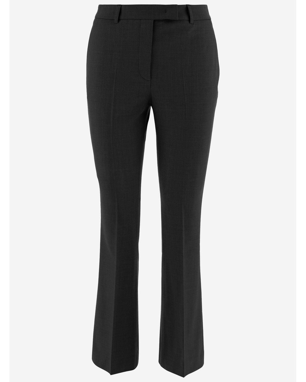 QL2 Donna Black Stretch Wool Blend Pants
