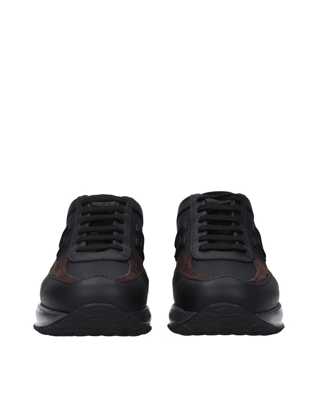 Hogan Blue Sneakers Interactive Uomo Tessuto Nero/Marrone for men