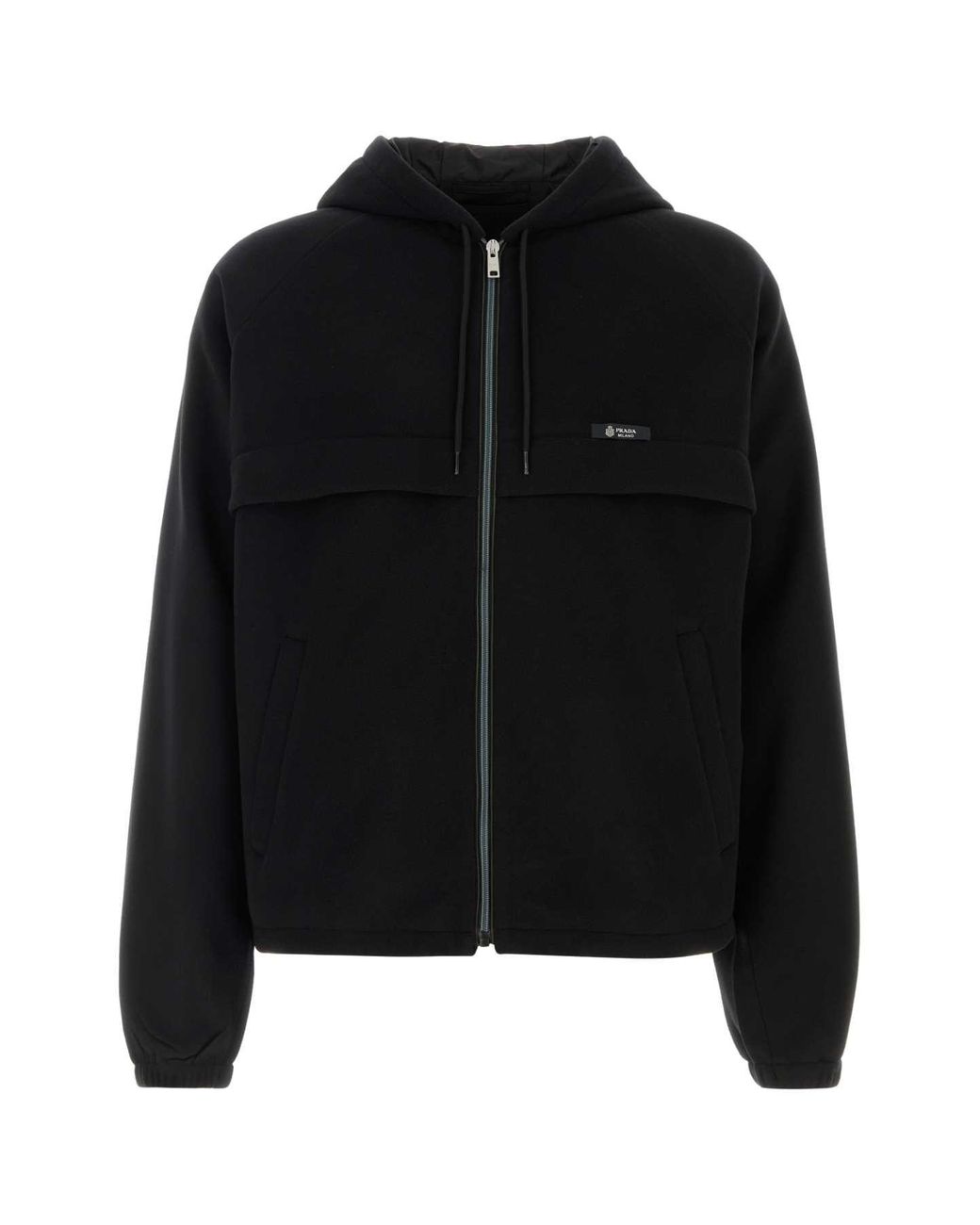 Prada Black Logo Hood Jacket for men