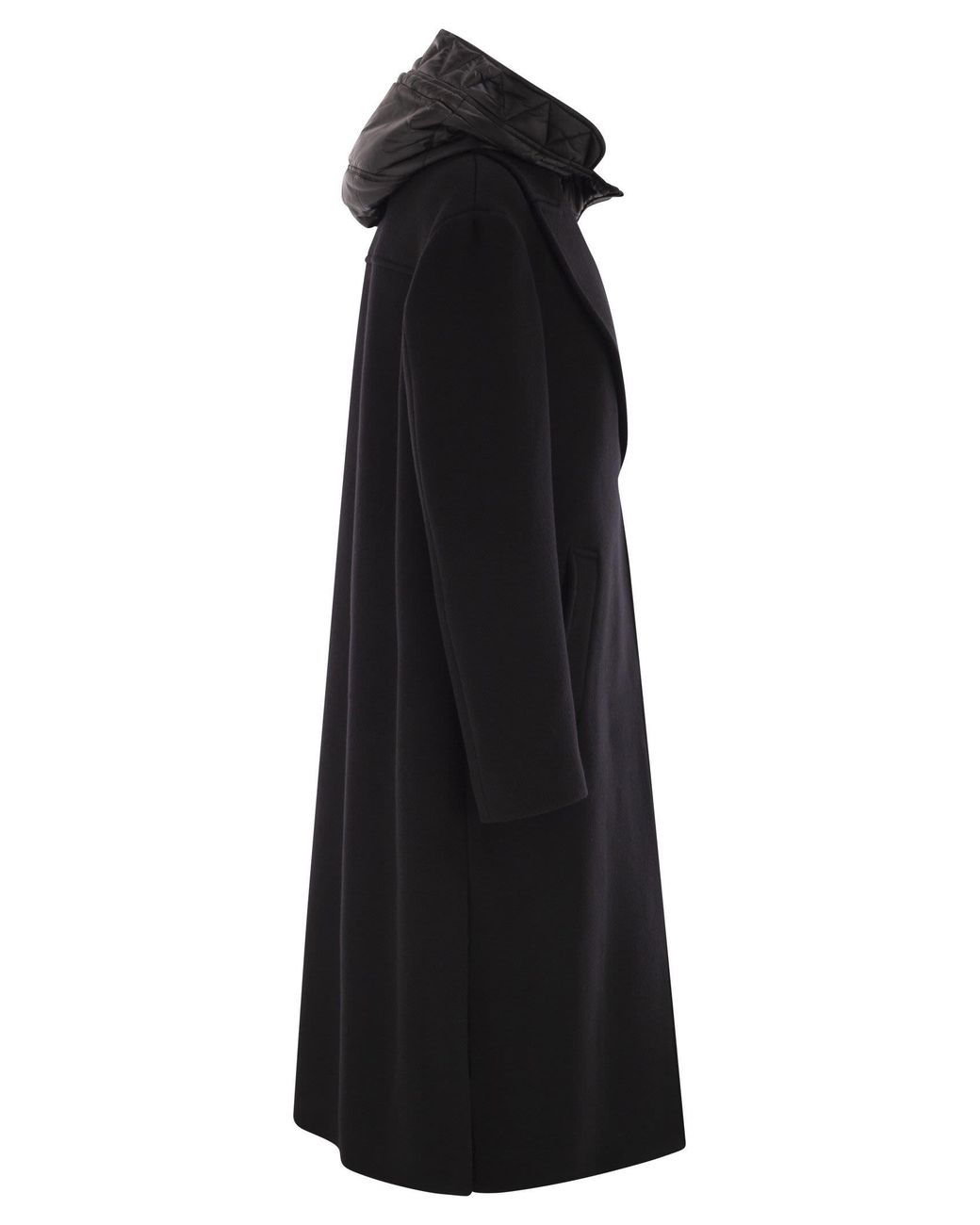 Fay Black Double Front Coat