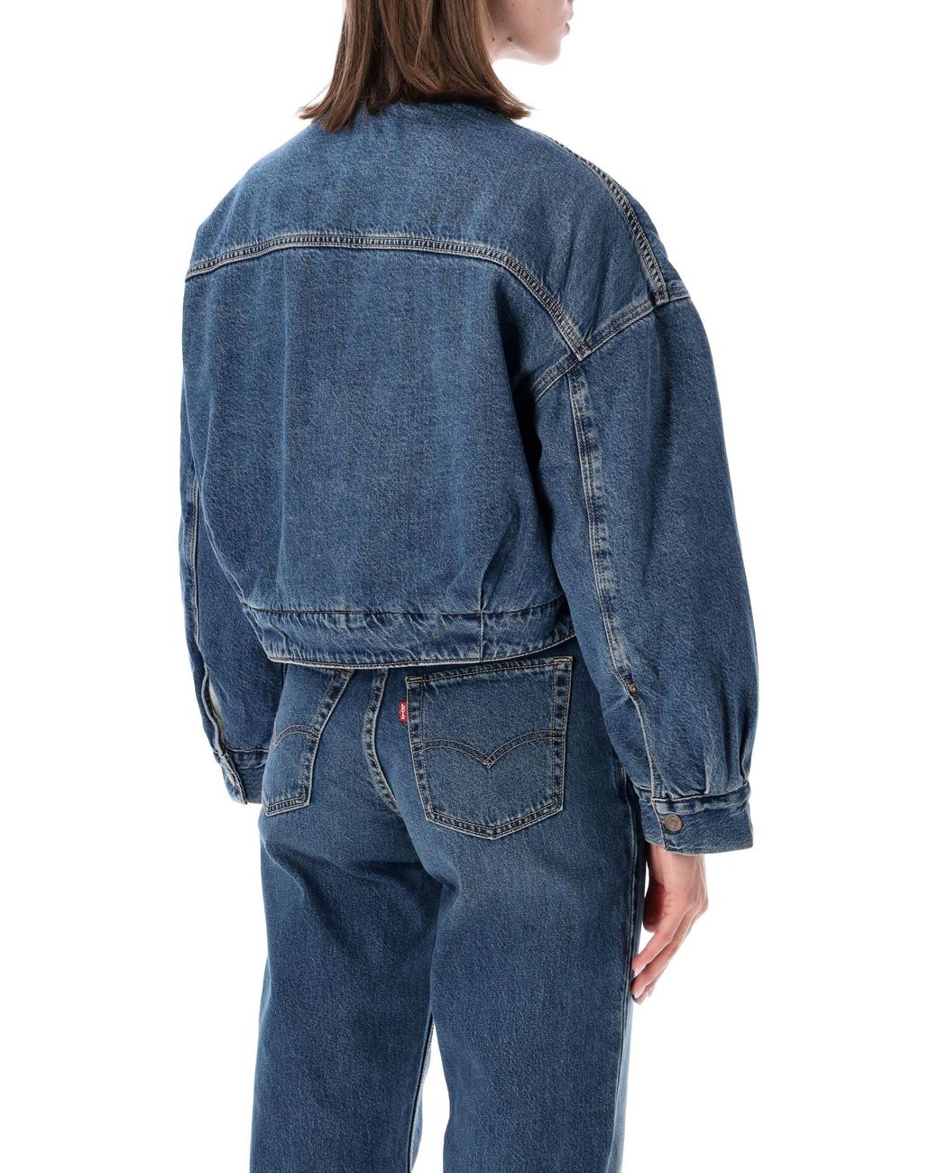 Levi's Blue Collarless Sherpa Trucker Jacket