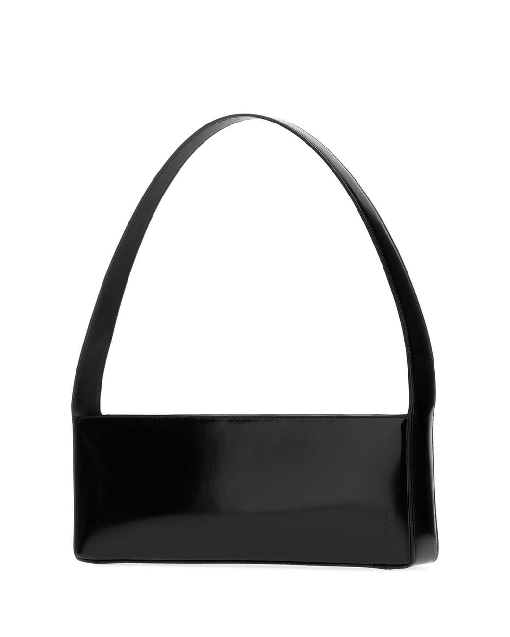 Jil Sander Black Leather Monolith East West Shoulder Bag