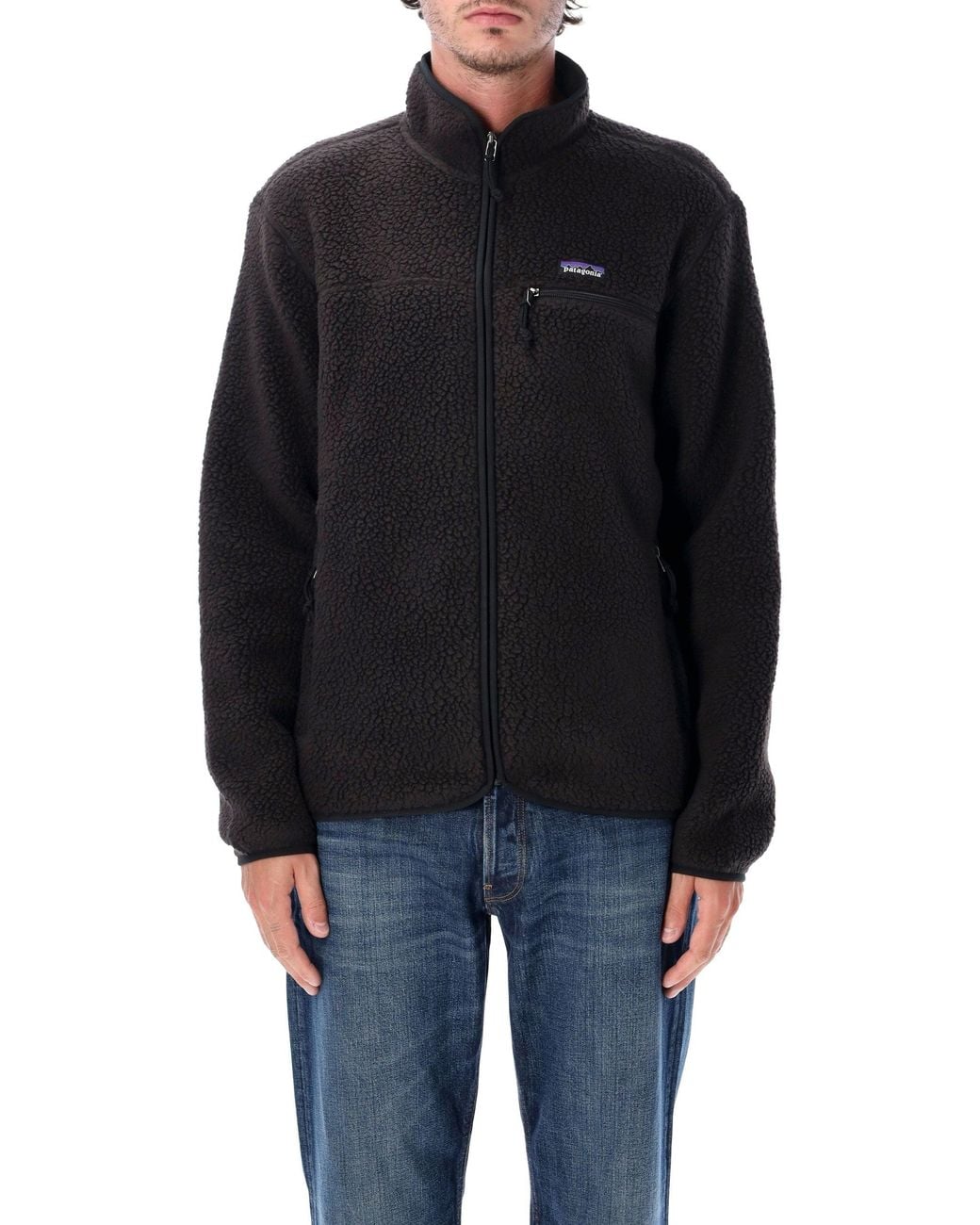 Patagonia Black Retro Pile Full-Zip Fleece Jacket For for men