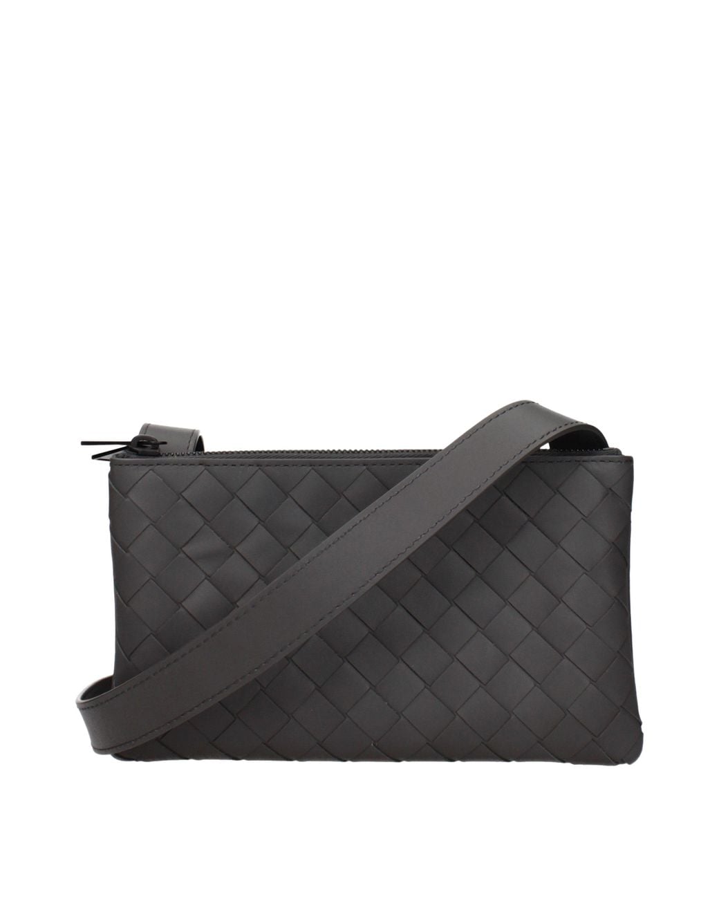 Bottega Veneta Black Crossbody Bags/Graphite Leather