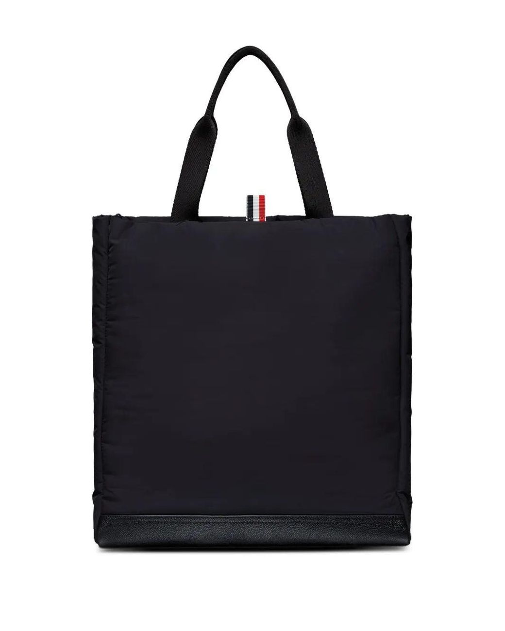 Thom Browne Black Poly Twill Pocket Tote Bag