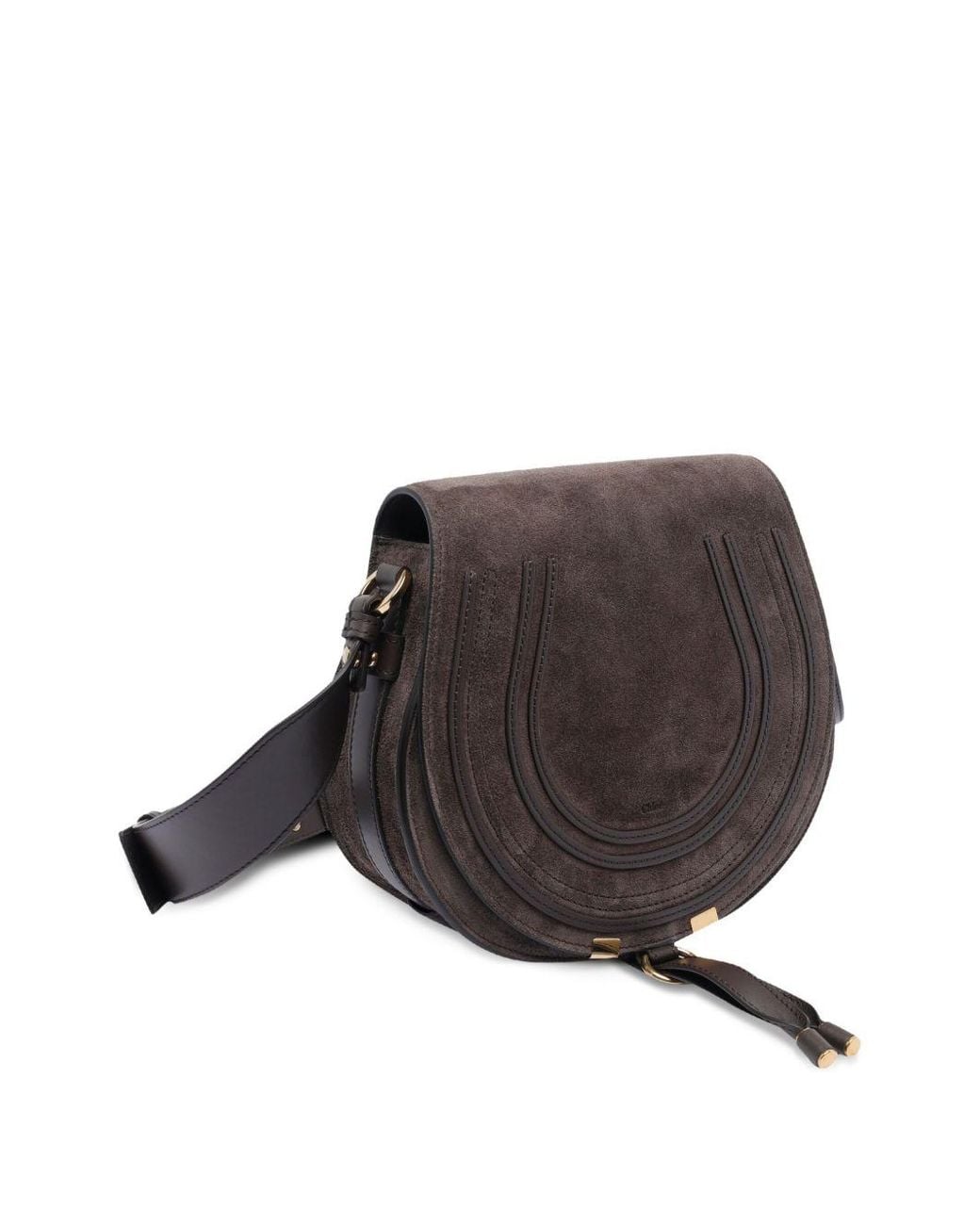 Chloé Brown Marcie Leather Saddle Bag