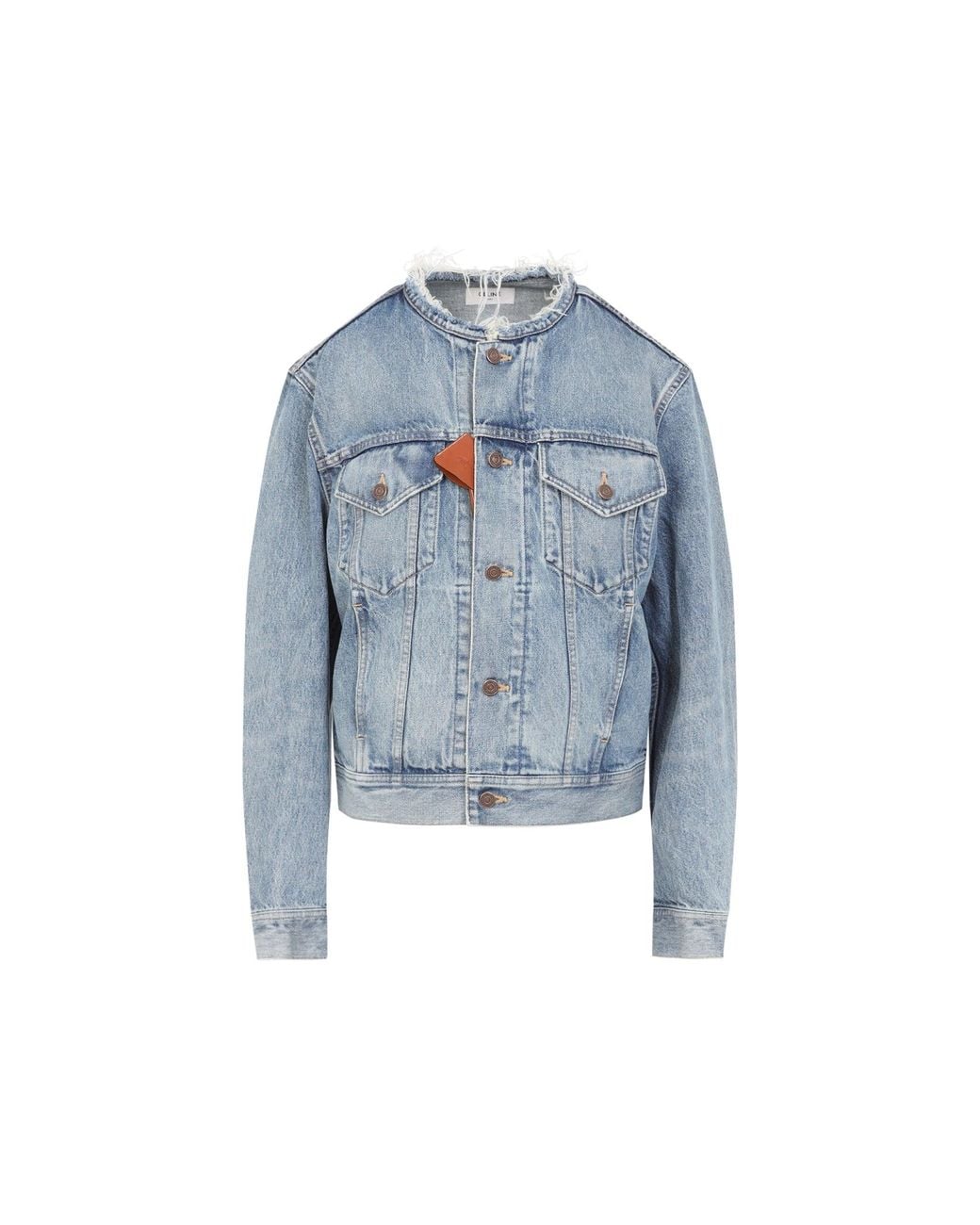 Céline Blue Cotton Trucker Jacket for men