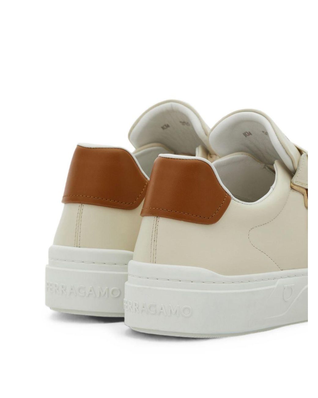 Ferragamo Natural Gancini Sneakers for men