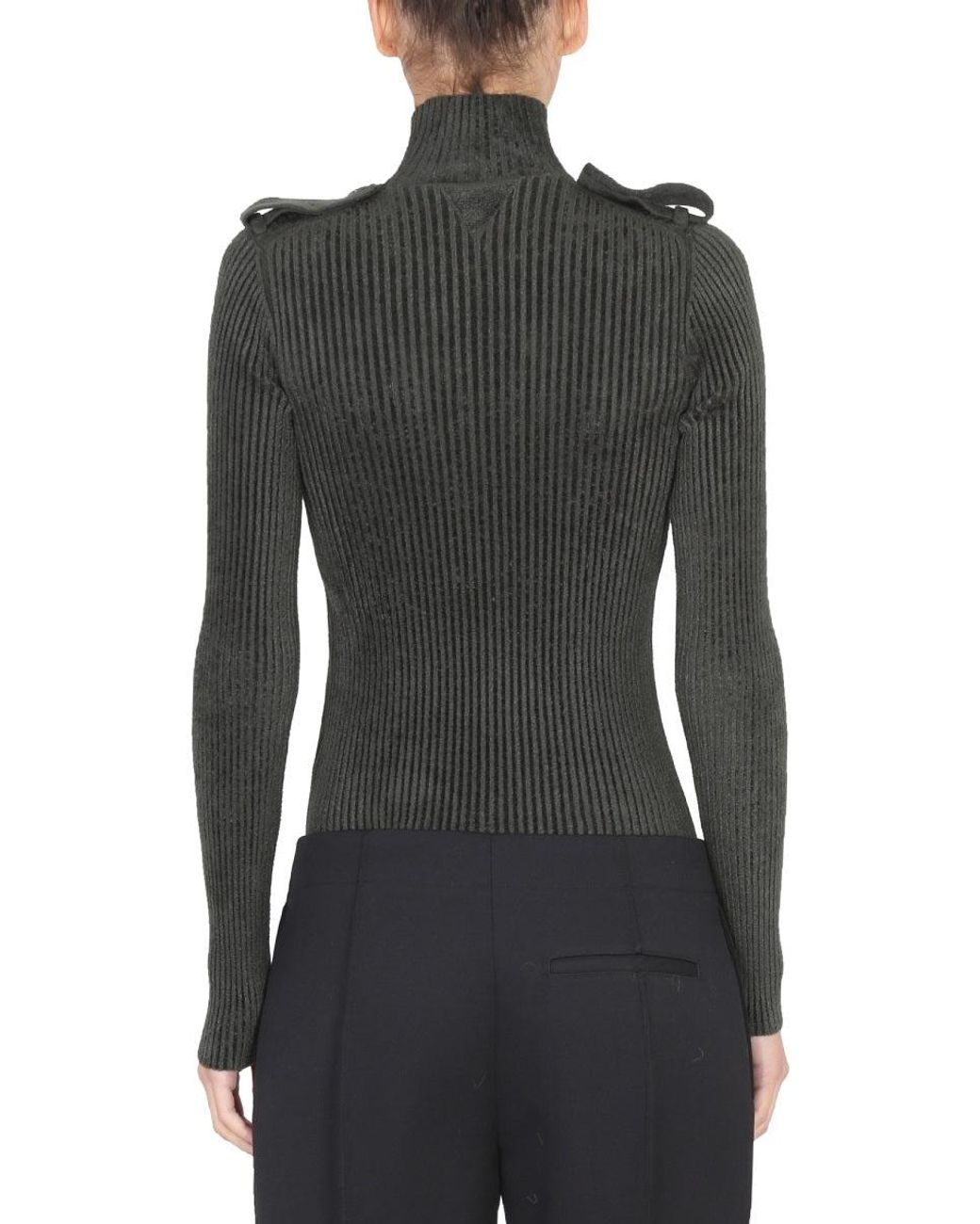 Bottega Veneta Black Maglia Military
