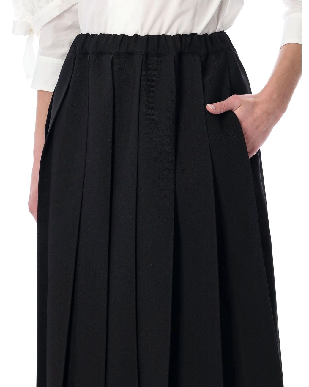 Comme des Garçons Black Girl Pleated Midi Skirt